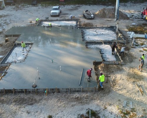 foundation making of a building